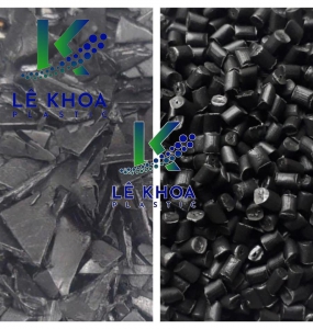 Hạt và miểng nhựa HDPE màu đen